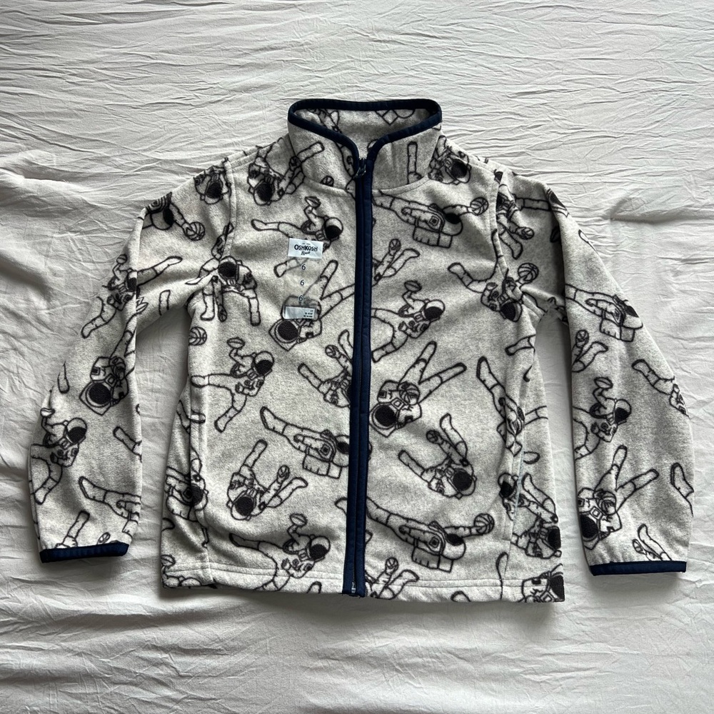 OshKosh B'gosh White and Black Patterned Jacket Size‎ 6